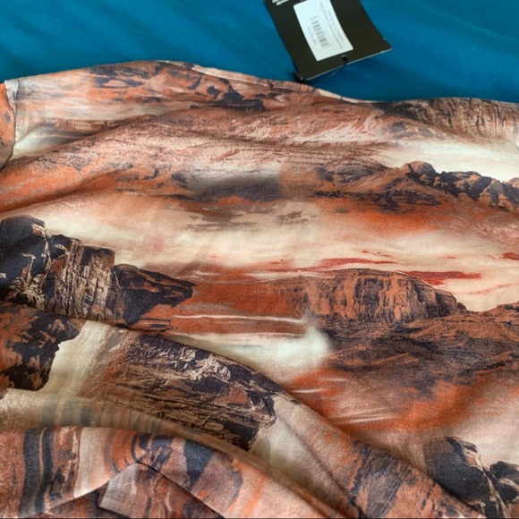 plt brown desert tie ruched top - Picture 6 of 6